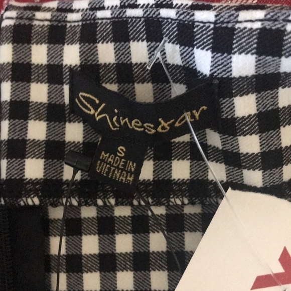 NWT Shinestar black/white checkered pencil skirt junior size small - Picture 6 of 7